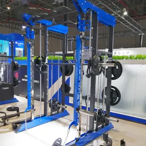 Professionele Gym Apparatuur Squat Rack Multi Functionele Smith Machine Met Power Kooi