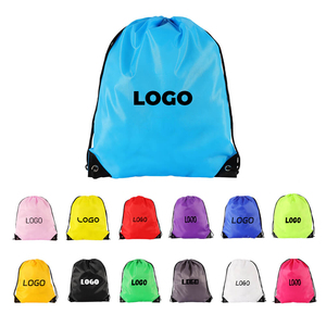 Nicro Factory 34*42cm Custom Polyester Fibre Backpack Portable Bags for Sport Gym Travel Promotion Waterproof Drawstring Bag