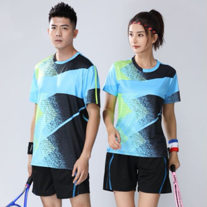 网球训练t恤专业乒乓球球衣o领羽毛球运动服排球t恤定制设计队服 - Product Image 1