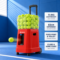 Machine à balles de tennis pliable sans fil, capacité 90 balles, contrôle par application, service de volley à point fixe, entraînement en extérieur