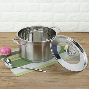 Pot à <span class=keywords><strong>soupe</strong></span> et à bouillon en acier inoxydable épais à double couche avec double fond et double oreilles à angle droit-Pot cadeau - Product Image 6