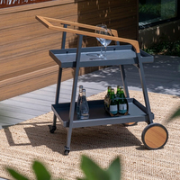 Recién llegado, carro de comedor al aire libre, mesa versátil de dos capas, Picnic al aire libre, comedor de Metal móvil