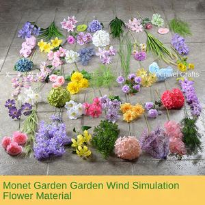 Fleurs artificielles en soie de sélection rigoureuse, série style jardin Monet, style peinture à l'huile, haut de gamme, pour allée de mariage et décoration de salle de réception - Product Image 3