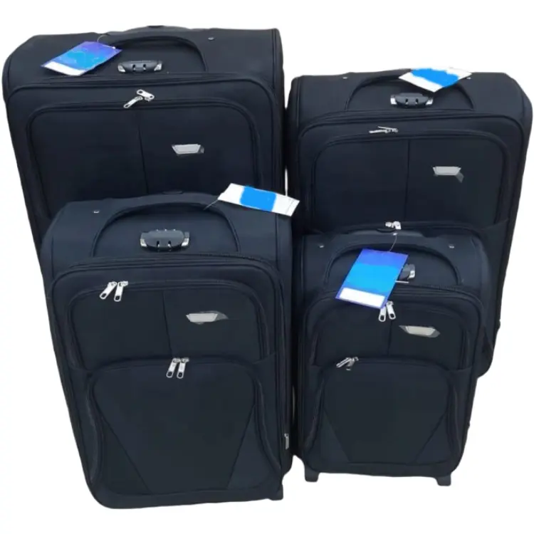 सस्ते नरम ईवीए पॉलिएस्टर फैब्रिक आकार 20 24 28 32 फिक्स्ड 2 व्हील रिप्लेसमेंट पार्ट्स ट्रैवल ट्रॉली कोफ़र बैग सामान सूटकेस सेट