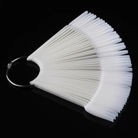 Fournitures pour ongles : Nuancier transparent pour vernis à ongles acrylique, capsules d'ongles artificielles demi-couvrantes forme cercueil XXL, échantillons de couleurs