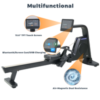 Máquina de Remo Magnética K-FIT Air K5, Equipo de Entrenamiento de Fuerza y Cardio para Gimnasio Comercial, Ejercicio de Cuerpo Completo