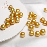 Sharon Pearl 12-14mm Edison perles rondes en or naturel de culture d'eau douce pour la fabrication de colliers de perles véritables