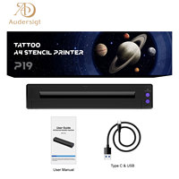 Kissure 2024 Printer tato Mini, mesin pola termal Bluetooth Printer nirkabel 2500mAh peralatan stensil dapat diisi ulang