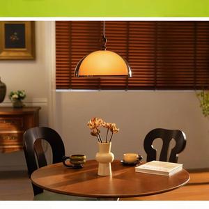 Lampu gantung kecil gaya Nordic, lampu gantung kayu kenari lapisan ganda akrilik untuk suasana langit-langit ruang makan rumah - Product Image 4