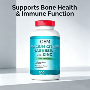Citrato de Calcio, <span class=keywords><strong>Magnesio</strong></span> <span class=keywords><strong>y</strong></span> <span class=keywords><strong>Zinc</strong></span> <span class=keywords><strong>con</strong></span> Vitamina D3, 500 Tabletas, Suplemento OEM para el Soporte de Huesos <span class=keywords><strong>y</strong></span> Dientes - Product Image 3