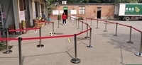 Barrière de ceinture rétractable, batterie en Stanchion, système de contrôle des personnes, vertical
