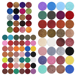 2025 superventas DIY 166 colores paleta de <span class=keywords><strong>sombras</strong></span> de ojos individuales brillo de larga duración mate brillo sombra de ojos sartenes piel oscura orgánica - Product Image 2