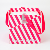 Boîte à gâteau en papier écologique de qualité alimentaire avec poignée, emballage pour boulangerie pour gâteau, biscuit, bonbon, pâtisserie