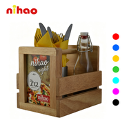 Distributeur de serviettes en bois NIHAO avec logo personnalisé pour restaurant, café, hôtel, fournitures de table