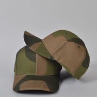Gorras de algodón de camuflaje con logotipo bordado personalizado CE ISO, gorras ajustadas, gorras de béisbol deportivas de camuflaje para exteriores, senderismo, caza, jungla