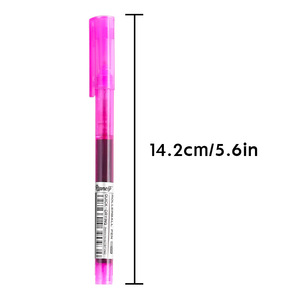 12 penna a sfera liquida traslucida asta ad asciugatura rapida penna ad acqua creativa cancelleria rossa 0.5mm penna Gel per gli studenti - Product Image 5