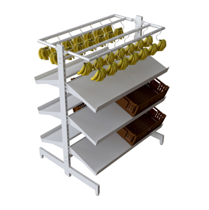 Étagères de supermarché métalliques multicouches les plus vendues, unité d'étagérage en acier réglable pour allées avec barrière de sécurité pour hypermarché - Product Image 1