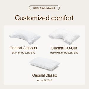 Oreillers en mousse à mémoire de forme Cross Cut Original réglables, fermeté moyenne, pour dormeurs sur le dos, le ventre et sur le côté, taille Queen - Product Image 3