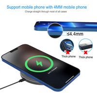 Chargeur sans fil PD rapide 15W Max Mini chargeur portable sortie 5V/3A iPhone 14 15 13 12 Pro Max Compatible ordinateur de bureau