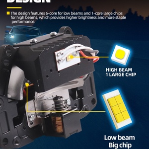 Sanvi LK81 Auto LED <b>Lighting</b> System New <b>Projector</b> Headlights with Square Lens Car Accessories Low Price Motorcycle Accessories - Product Image 4