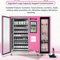 Distributeur automatique de beauté avec écran tactile 21,5 pouces, boîte mystère à 7 couches, utilisation intérieure, paiement par scan, surveillance à distance, kiosque de vente de cosmétiques et de produits de nail art