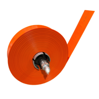 Tuyau d'irrigation agricole plat en PVC orange haute pression de 1, 2, 3, 4, 5, 6 pouces pour le refoulement d'eau