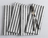 Serviettes en lin rayées personnalisées, serviettes de table pour la décoration de mariage