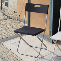 Chaises pliantes noires les moins chères en gros pour les jardins extérieurs et les fêtes