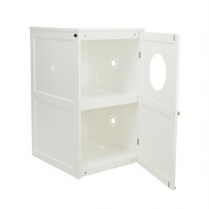 Casa para Gatos de 2 Pisos, 53 x 90 x 58 cm, Mueble Blanco para Mascotas - Product Image 2