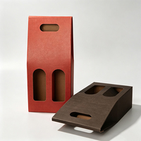 Boîte à vin en carton ondulé écologique, sac cadeau pour une ou deux bouteilles, logo personnalisé, fabricant