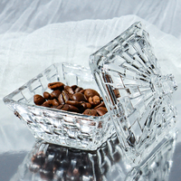 Boîtes et bacs de rangement pour épices en verre, élégants, modernes et multifonctionnels, décoration de cuisine, pot à bonbons carré en verre
