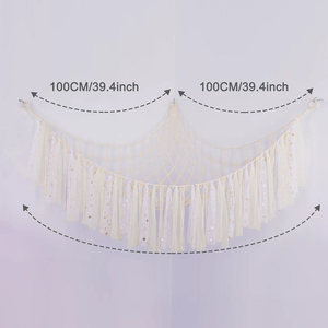 Hamac suspendu d'angle multicolore en <span class=keywords><strong>macramé</strong></span> fait main pour jouets en peluche OEM/ODM, plateau de rangement pour jouets en peluche - Product Image 1