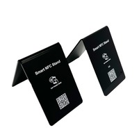 Conception personnalisée Google Review Support NFC en acrylique Présentoir double face pour menus de table Pop