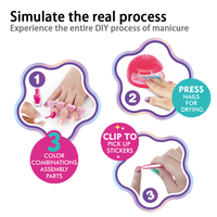 Superbe cadeau - Mini sèche-ongles pour enfants, outils pour les ongles, kit de jeu de séchage pour les jolies filles, ensembles de jouets de maquillage DIY pour les petites filles