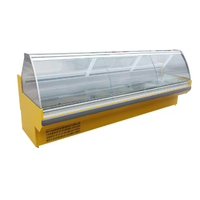 Vitrine Réfrigérée en Acier Inoxydable pour Viande Fraîche, Sushi et Saucisses, avec Porte Vitrée, pour Supermarché - À Vendre