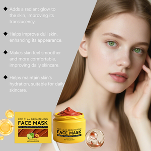 Nuova Maschera Viso per la Cura della Pelle 2026, Detergente per Pori, Detossificante e Illuminante con Argilla Rossa - Product Image 6