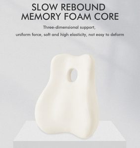 Mousse à mémoire de forme ergonomique soutien lombaire <span class=keywords><strong>coussin</strong></span> <span class=keywords><strong>dorsal</strong></span> oreiller tricoté couverture amovible lavable pour ordinateur/<span class=keywords><strong>chaise</strong></span> de bureau bas du dos - Product Image 4