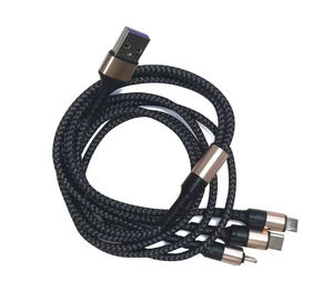 3in1 Loại-C 3A sạc nhanh nylon bện cáp dữ liệu 1.2m chiều dài phù hợp với tất cả các loại điện thoại di động điện tử Sản phẩm bán chạy nhất - Product Image 2