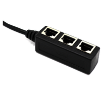 3 port Ethernet Rj45 konektor 3 in 1 RJ45 network Splitter 1to 3 cara Female LAN Splitter Adapter Cat7 kabel