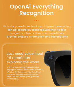 Lunettes Intelligentes IA E09 avec Caméra HD 8MP, Enregistrement Vidéo 1080P, Traduction en Temps Réel, Assistant Vocal IA et Image de Voyage - Product Image 3