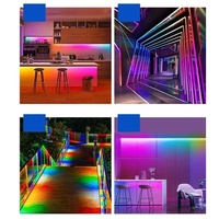 Lampu Strip LED COB Addressable 576LEDs Warna Berjalan RGB Full-Color Flowing Lights IP20 12V/24V
