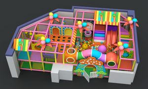 Kinderpretpark Boomhut Natuurthema Indoor Speeltuin met Glijbanen Speeltoestellen voor Kinderclub Speelcafé - Product Image 4