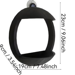 ที่ให้อาหารนกแบบติดหน้าต่าง วัสดุพลาสติกแข็งแรงทนทาน รูปทรงวงกลม สำหรับนกทุกชนิด - Product Image 3