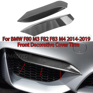 For BMW F80 M3 F82 F83 M4 2014-2019 Front Bumper Side Air Vent <b>Splitter</b> Lip Canard Eyelid Trim Intake Frame Upper Spoiler Cover - Product Image 1