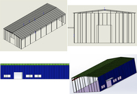 Bâtiment d'atelier d'usine, structure en acier préfabriquée, entrepôt, atelier, structure en acier, maison, entrepôt, structures métalliques, bâtiments