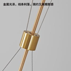 YSSJD – lampe suspendue ronde dorée à LED E27, commande par interrupteur, pour salle à manger, salon, chambre à coucher, Design moderne - Product Image 4