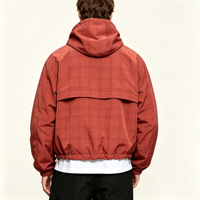Veste coupe-vent décontractée pour homme, légère, en nylon POWER DRY, à capuche, entièrement zippée, résistante aux déchirures, pour le streetwear