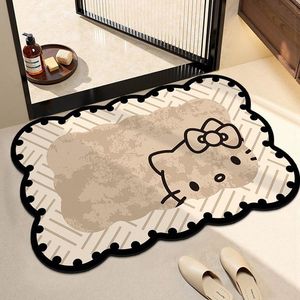 Alfombra de baño de tierra de diatomeas con forma personalizada, absorbente, diseño de dibujos animados para la puerta del baño y la zona de la ducha - Product Image 3