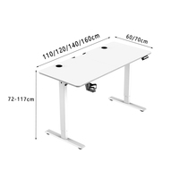 Table élévatrice électrique intelligente, rectangulaire, réglable, de luxe, à cadre métallique, pour le bureau