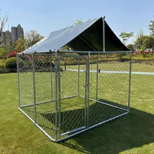 Square Galvanized Large Dog Cage